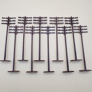 Bachmann HO Scale Train Accessories Lot 10 Telephone Poles 4"